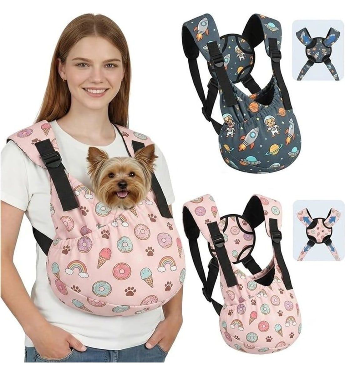 Bandolera tipo sling para mascotas